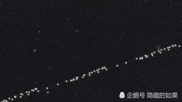 最新星链发射，夜空中的彩虹桥